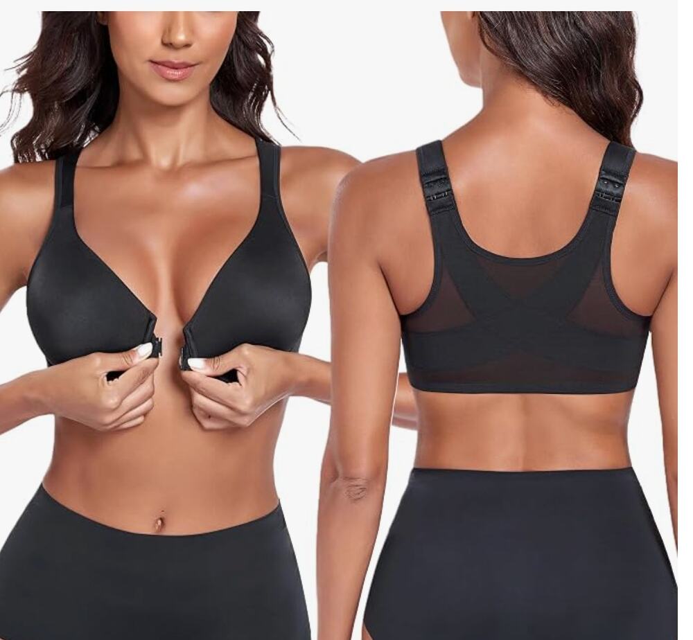 Front Closure Back Support Underwire Posture Bra